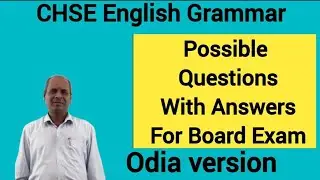 Possible English Questions for+2 Board Exam 2026,#chseenglishgrammar,#sample grammarquestion answer 