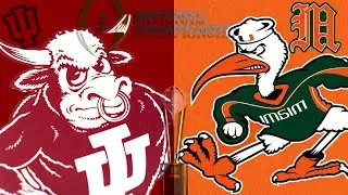 Miami Hurricanes vs Indiana University  NATIONAL CHAMPIONSHIP GAME