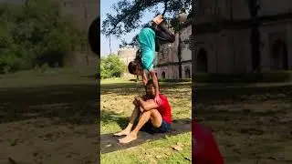Strength Improvement practice 🏋️&zwj;♀️ Acro Yoga #shorts #acroyoga #strength #sangram_singh
