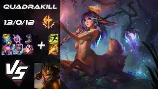 JUNGLE Lillia vs Jarvan IV [QUADRAKILL] - EU Challenger Patch 25.S2.2