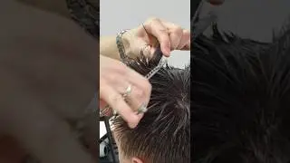 Top with blending shears / стрижка крупными филирами ✔️ #menshair #barbertutorial #мужскаястрижка