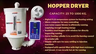 #HYNAAR Hopper Dryer for Injection Molding Machine Capacity 25kg - 1000kg