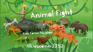 Toy Animal Fight Show | Jungle & Ocean Animals Battle for Kids | Kids Corner