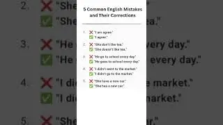 5 Common English Mistakes and Their Corrections #shorts
