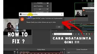 Solusi Failed To Open NVENC Codec OBS Studio - WORK !!