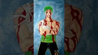 very First Anime Character I drew on this channel Was Zoro #onepiece #animeeart #mangaart