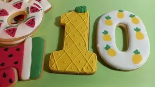Счёт от 1 до 100. Сахарное печенье. Фруктовая тема.