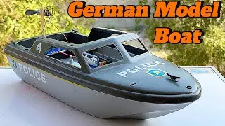 How To Make DC Motor Boat With German Police Model Sink Boat Science Experiment