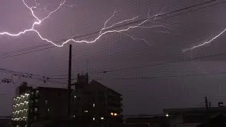 大阪府摂津市周辺 雷連発 ゲリラ豪雨 ゲリラ雷雨