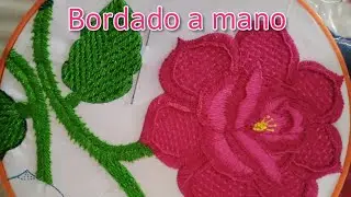Cómo bordar una rosa 🌹🪡 muy bonita 