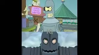 Bender vs The Iron Giant #cartoons