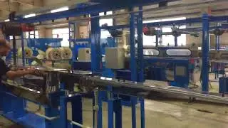 Automatic wire and cable extrusion line