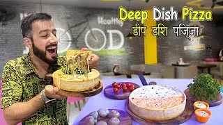 The Secret Behind Super Cheesy Deep Dish Pizza | Chicago Deep Dish Pizza | street food | fast food 🍕