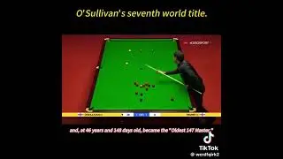 O'Sullivan's seventh world title.