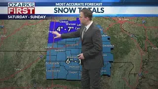 Snowstorm beginning to wrap up across the Ozarks