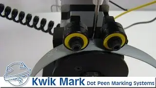 KM64 and Roto Fixture for Dot Peen Marking of Bands