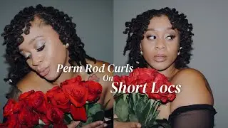 Perm Rod Curls on Short Locs | Short Loc Styles | Starter Loc Styles | Loc Extensions 