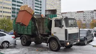 Мусоровоз МКМ-3403 на шасси МАЗ-5337A2 (Х 512 ТА 22) / Garbage truck MAZ-5337A2.