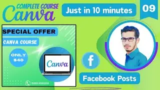 Create Professional Facebook Posts in Canva | Canva Complete Course (Part - 09) | PK Tutorials