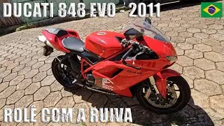 🇧🇷 DUCATI 848 EVO - ROL&Ecirc; NA RODOVIA BORA LEVAR A RUIVA PRA PASSEAR