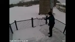 Deck Snow Removal Blizzard of 2025