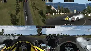 1967 Brabham BT24 vs Honda RA300 on Classic Mexico Circuit