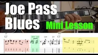 Joe Pass 12-Bar Blues - Jazz Guitar Mini Lesson with Tabs From The Method 