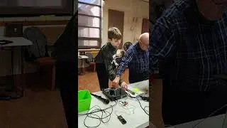 Heartland Squares' youngest caller 'in training'.