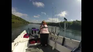 Orkney 19 Fastliner on the river Fowey