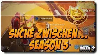 Suche zwischen einer Oase, einem Felsbogen und Dinosauriern I Fortnite Season 5 Week 2