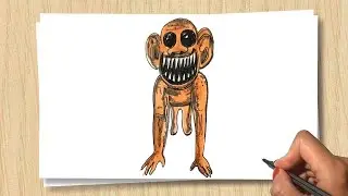 Рисуем  монстра Обезьяну из Зоономали / How to draw Monster Monkey from Zoonomaly