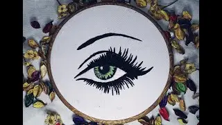 Hand embroidery simple //embroidery eye@ThuongEmbroidery