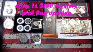 eBay 2x $100 mystery coin grab bag opening--Was it worth it? #silver #coincollecting #silvercoins