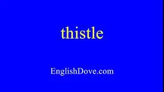 How to pronounce thistle in American English.