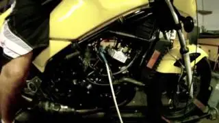 Wicked Motorsports ATV inc YAMAHA RZ350 now a 379cc Dyno Testing with Built in Electric fan