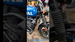 NEW HUNTER 350 CRASH GUARD😎 #royalenfield #bullet #bike #crashguard