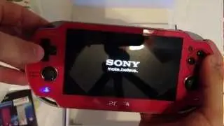 PS vita Cosmic red unboxing