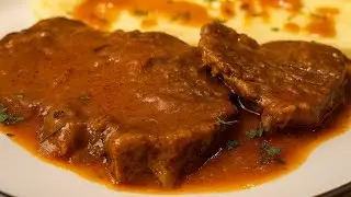 ГОВЯЖИЙ СТЕЙК &mdash; Нежное мясо в восхитительном соусе. Простой рецепт.