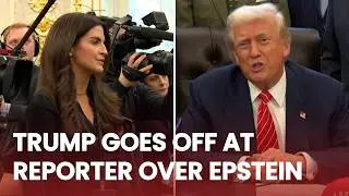Trump GOES OFF at reporter after question on Epstein survivors in White House