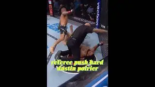 referee push hard dustin porier#subscribe #shortvideo #ufc #shorts #shortsfeed #trending #viralvideo
