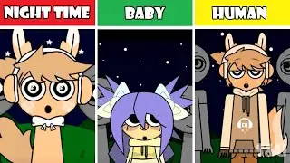 SPRUNKI NIGHT TIME VS NIGHT TIME BABY BUT HUMAN #sprunki #sprunkiincredibox #sprunkimod #incredibox