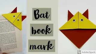 Bat Corner Bookmark | DIY Origami Crafts for Kids | Fun Paper Craft Ideas for School #origamicrafts