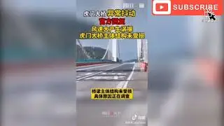 Highway bridge move like waves after structure was hit by winds