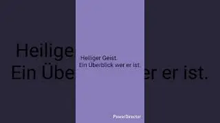 Heiliger Geist! EinÜberblick wer er ist.
