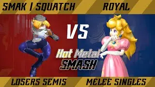 Hot Metal Smash #12 Losers Semis - SMAK | squatch (Sheik) vs. Royal (Peach) - SSBM