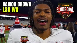 NFL Draft prospect Barrion Brown dual threat at WR/KR | Senior Bowl Interview