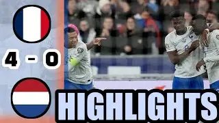 Hasil Pertandingan Qualification EURO 2024 | Prancis vs Belanda | 4- 0 |#highlights #football