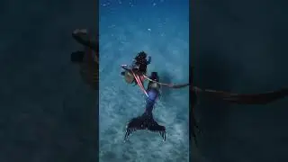 Mermaid friends swimming in the ocean 🧜🏼&zwj;♀️🧜🏾&zwj;♀️  #letsplaymermaids #mermaid