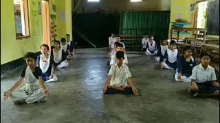 D.El.Ed of school internship time yoga demonstration at Baraki gaon M.V school ### 