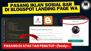 Cara Pasang Iklan Sosial Bar di Landing Page Blogspot